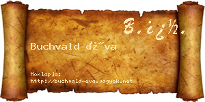 Buchvald Éva névjegykártya